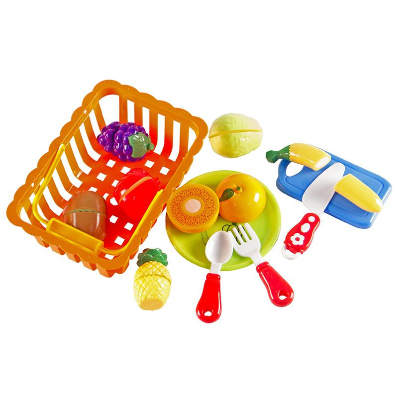 Cutting Velcro Fruits & Veggies in Basket - Assorted (20pc)
