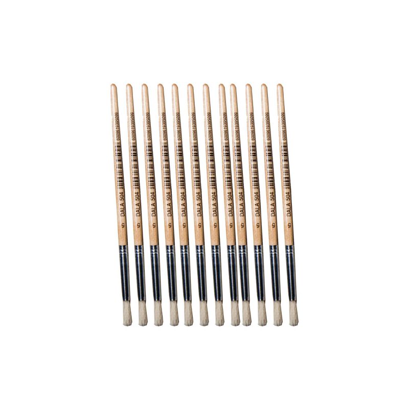 Brushes Round (Hog Hair) 5 S/H - 12pc