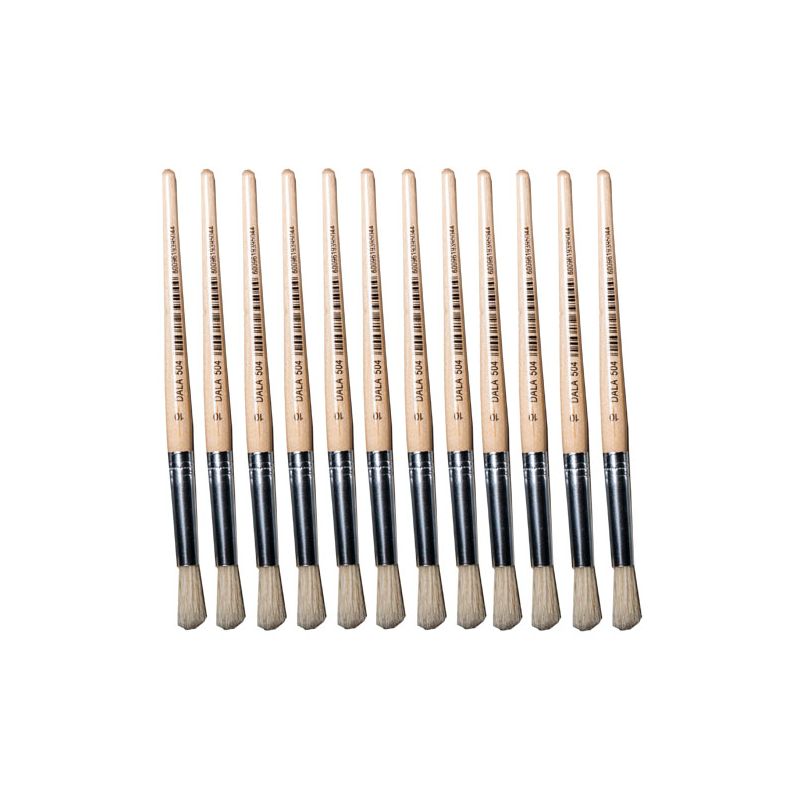 Brushes Round (Hog Hair) 9 S/H - 12pc
