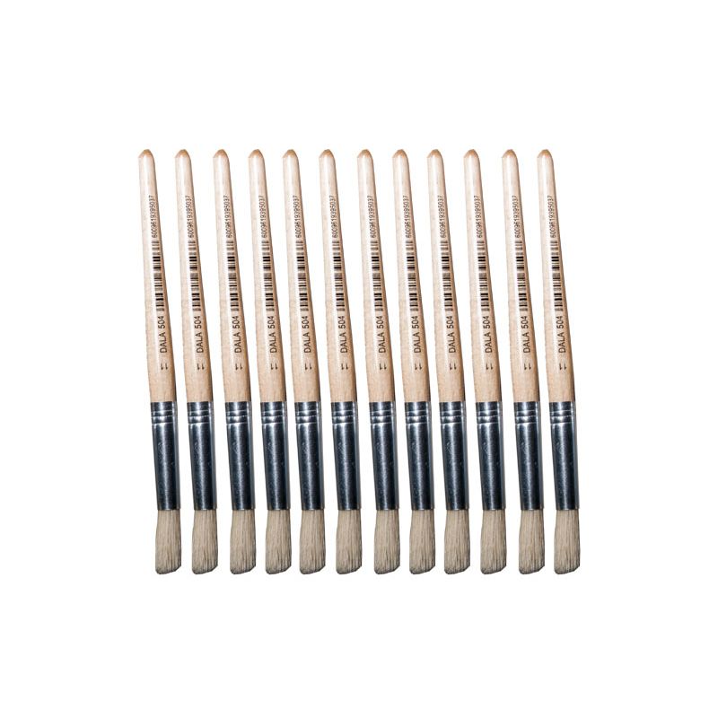 Brushes Round (Hog Hair) 11 S/H - 12pc