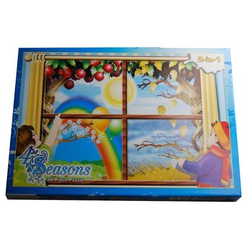 Puzzle A4 - Four Seasons 2in1 (36 48pc) - cardboard