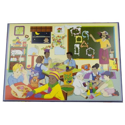 Puzzle A3 - Look Again Classroom  2in1 (2x60pc) - cardboard