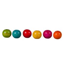 Beads Wooden Round - Assorted Coloured - 14mm (30pc)
