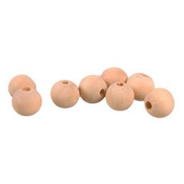 Beads Wooden Round - Natural - 14mm (30pc)