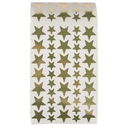 Stickers - Stars Assorted Large - Roll - Gold (1075pc)