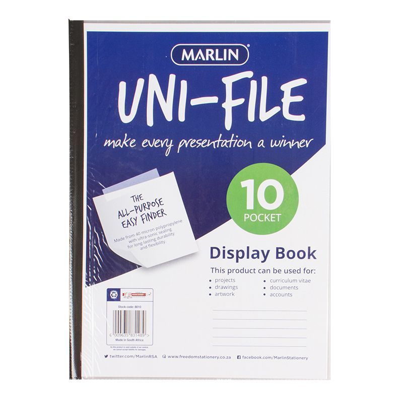 Display book with filing pockets - A4 (10 Pocket) - Soft Cover