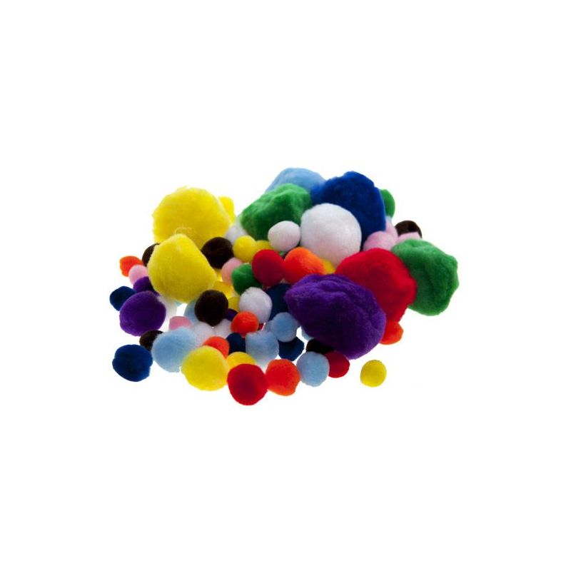 Pom Poms - Various Sizes (300pc) Assorted Mix