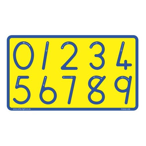 Finger Tracing Big Numbers 0 - 9