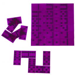 Translucent dominoes (6 dots, purple, 28pc)