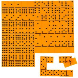 Translucent dominoes (9 dots, orange, 55pc)