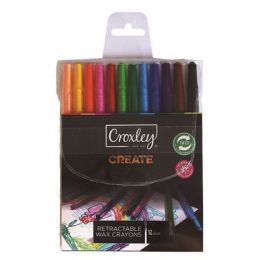 Twister Crayons - Retractable Wax (12pc) - Croxley