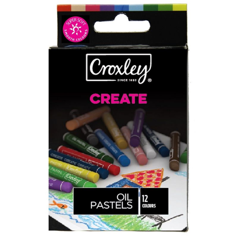 Pastels Oil - 8mm dia (12pc) - Croxley