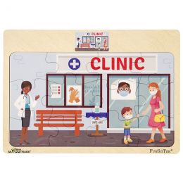 PZ Wood Frame - A4 12pc - Going to the Clinic - Health and Safety (SP)