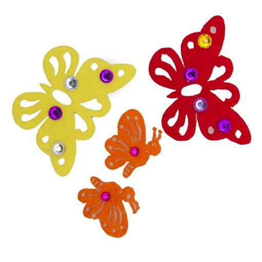 Felt - Butterfly Mix (4pc) Assorted