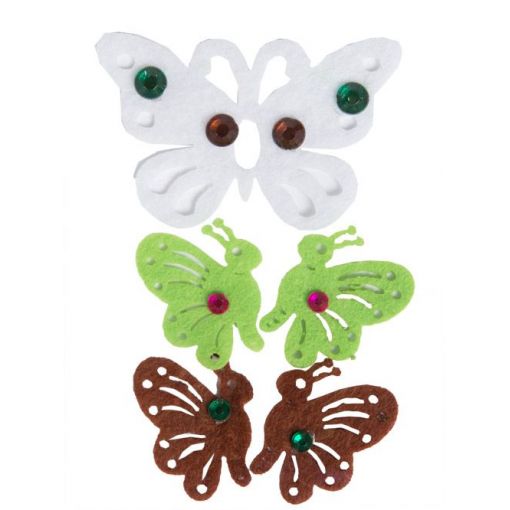 Felt - Butterfly Mix (4pc) Assorted