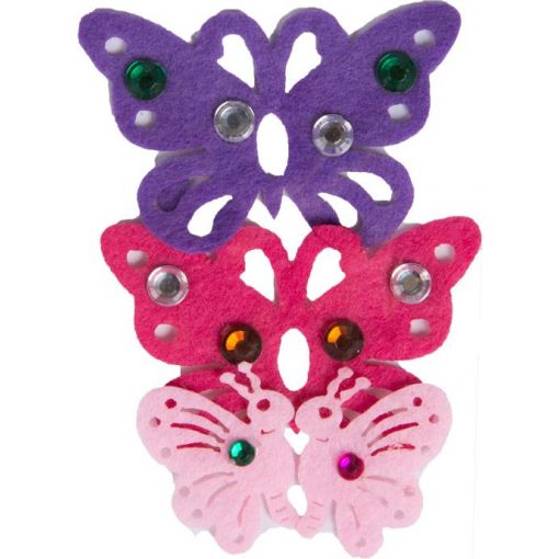 Felt - Butterfly Mix (4pc) Assorted