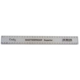 Ruler - 30cm Clear Superior Shatterproof (Croxley)