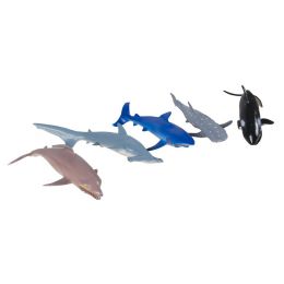 Sea Creatures - Large (4pc) Sharks & Dolphins - Assorted