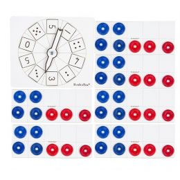 Ten-Frame Spinner Game (6 Players) including poker counters