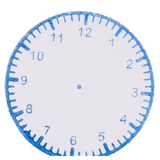 Clock Face Stamp - With Numbers (1-12) - wood