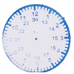 Clock Face Stamp - With Numbers (1-24) - wood