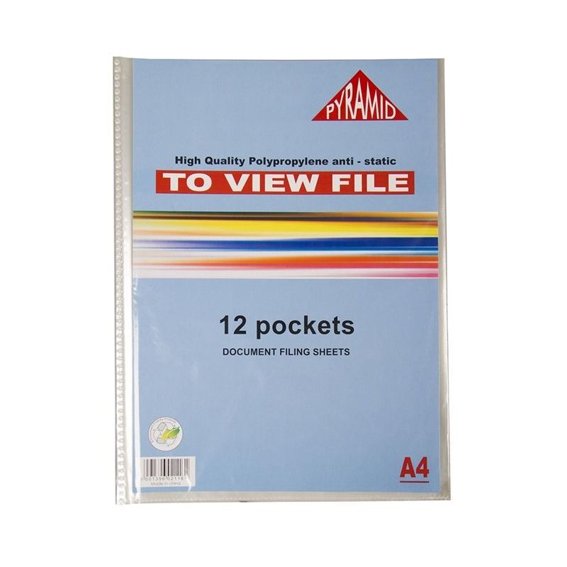Display book with filing pockets - A4 10 (12 Pocket) - Pyramid