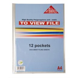 Flip File Display Book - A4 10 (12 Pocket) - Pyramid