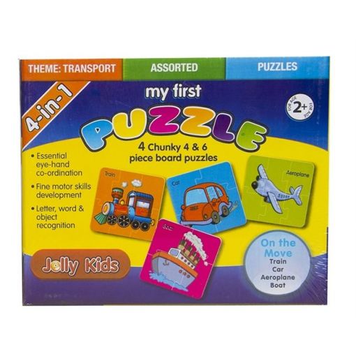 My First 4 in1 Puzzle - Transport (4 & 6 pc)