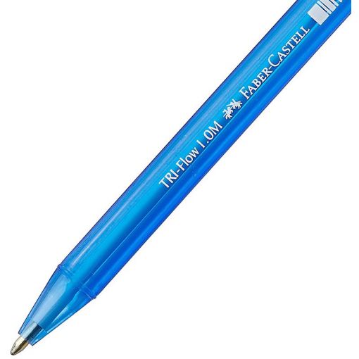 Pen- FaberCastell Triflow Ballpoint - BLUE  (50pc)