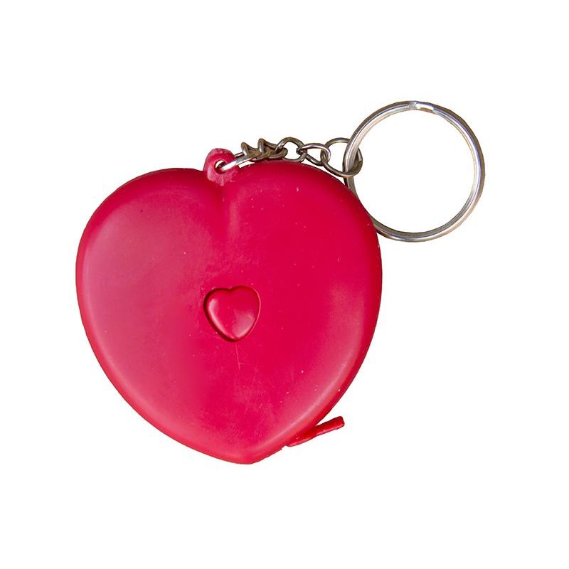 Measuring Tape on Keyring 1.5m (1pc) - Heart