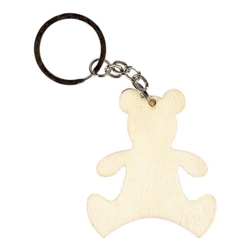 Keyring - Wooden Bear (Single)