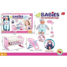 Soft Baby Doll with Cot and Feeding Chair