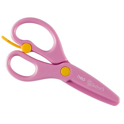 Scissors - 13cm Training Spring Loaded Scissor - Bumpees Blue/Pink - Deli