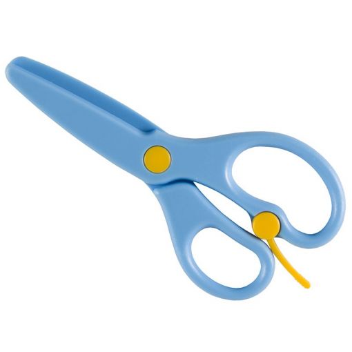 Scissors - 13cm Training Spring Loaded Scissor - Bumpees Blue/Pink - Deli