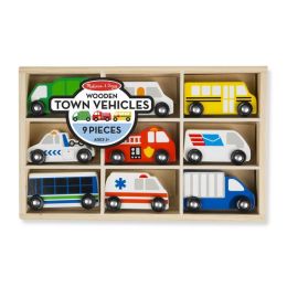 Wooden Town Vehicles Set (9pc)