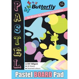 Board Pad - A4 160gsm (20 sheet) - Pastel Assorted