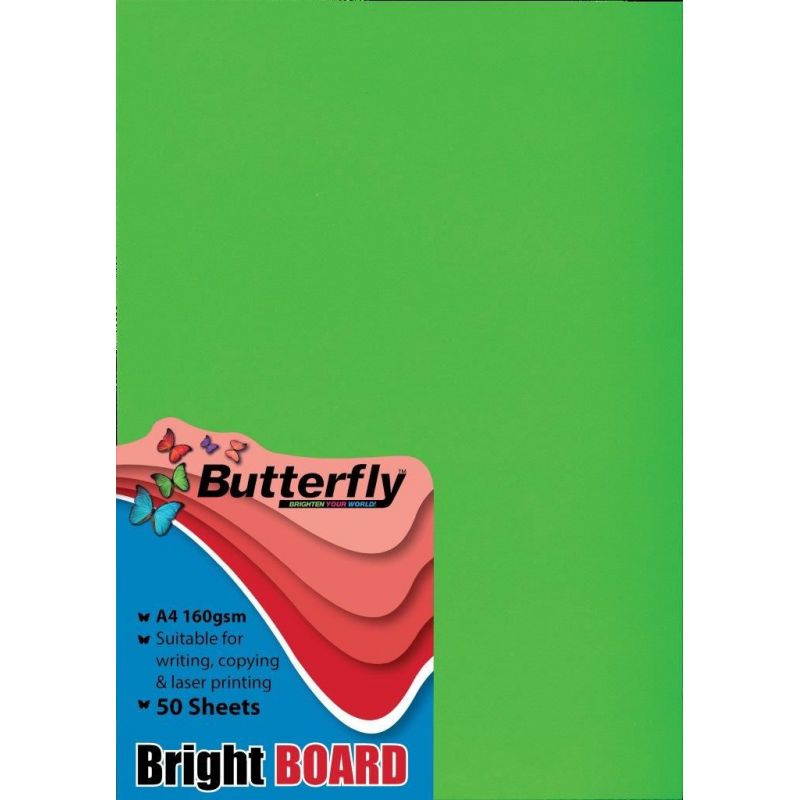 Project Board - A4 160g (50pc) Butterfly - Bright Green