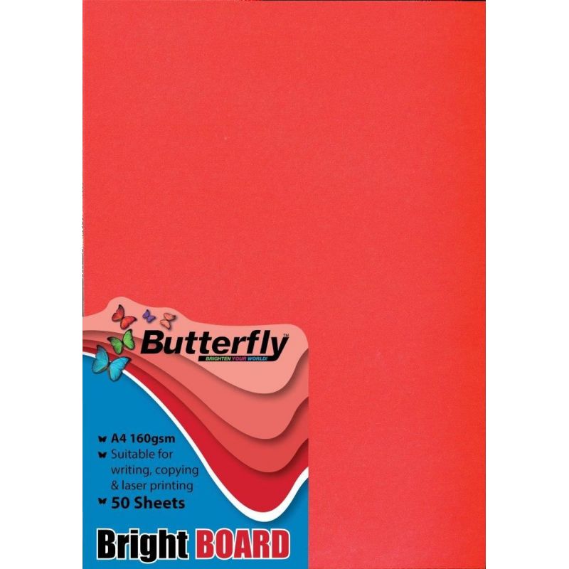 Project Board - A4 160g (50pc) Butterfly - Bright Red