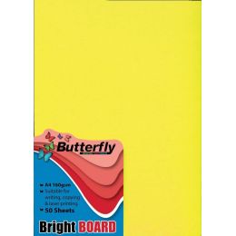Project Board - A4 160g (50pc) Butterfly - Bright Yellow