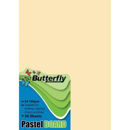 Project Board - A4 160g (50pc) Butterfly - Buff Brown