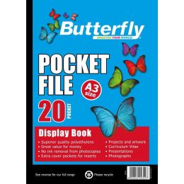 Flip File Display Book - A3 (20 Pocket) - Butterfly