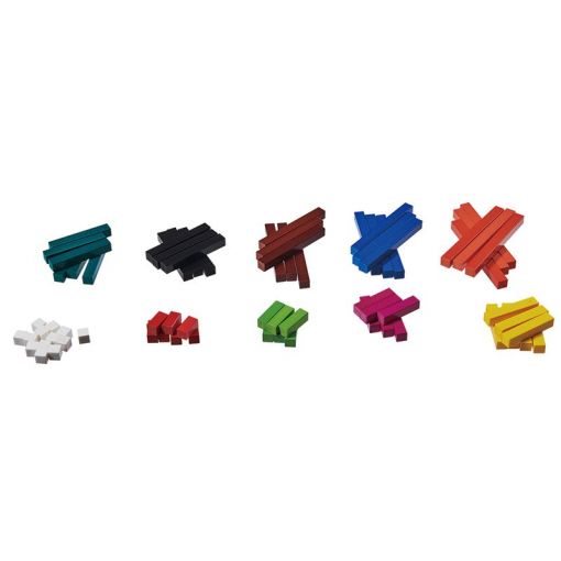 Metric Weighted Number Rod Set - Unmarked (74pc) Cuisenaire rods