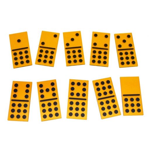 Translucent dominoes (9 dots, orange, 55pc)