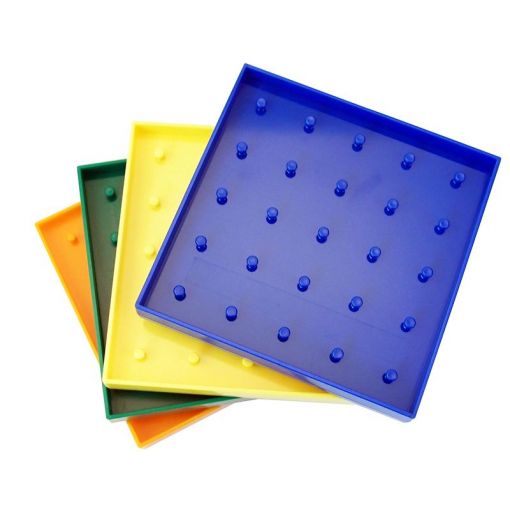 Geoboard 12.5cm (Square5x5 & Circular) 6pc 6colour