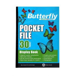 Flip File Display Book - A4 (30 Pocket) - Butterfly