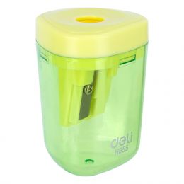Sharpener - 1-Hole with Container - Assorted - Deli