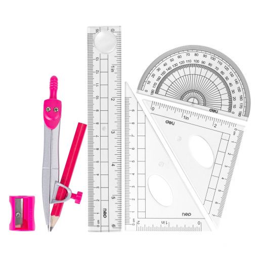 Maths Drafting Set  (7pc) - Deli