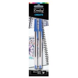 Pens - Ballpoint (2pc) - Croxley - Blue