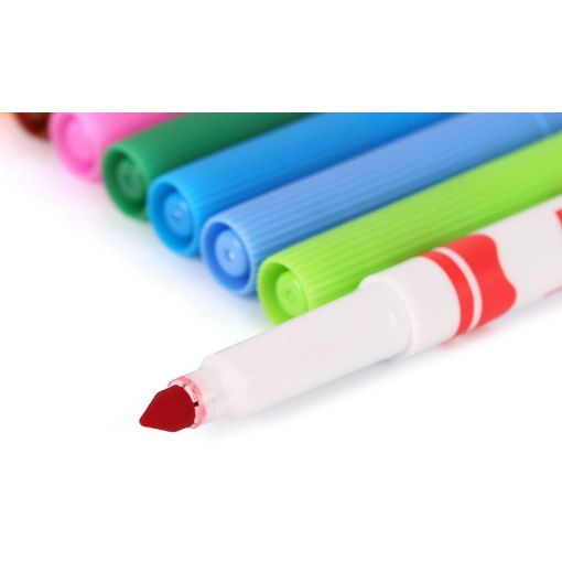 Koki - Jumbo Felt Pens (8pc) Washable Fibre Tip Markers - Teddy