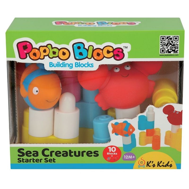 Popbo Blocs -  Sea Creatures Starter Set (K's Kids)